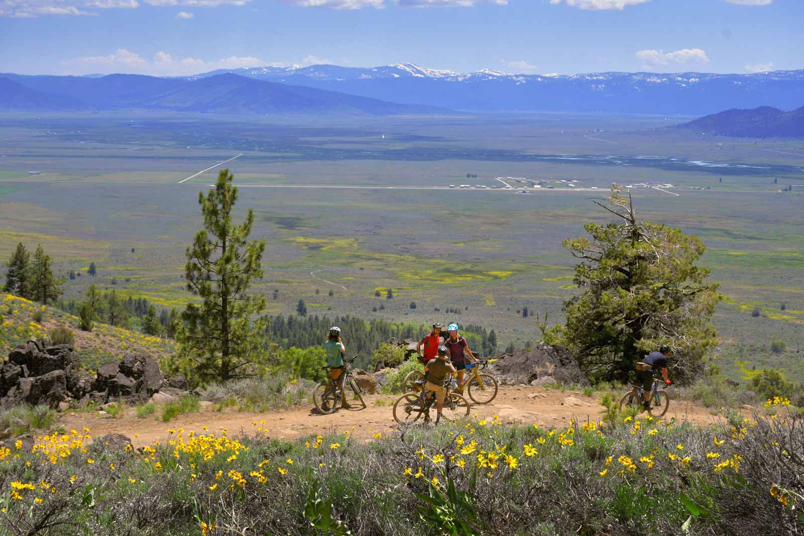 Riders above Sierra Valley